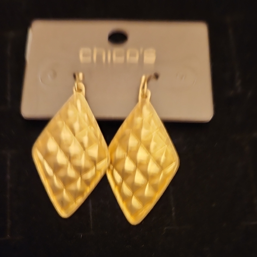 Chico's Gold Geometric Earrings - Picture 1 of 1